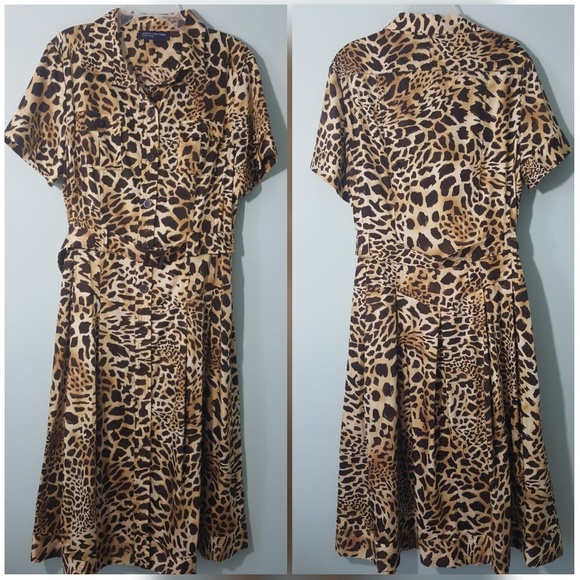 Jones New York Signature animal print  dress - Picture 1 of 6
